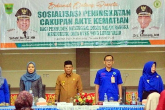 Wujudkan Tertib Administrasi Kependudukan, Wabup Rahmang Buka Sosialisasikan Peningkatan Cakupan Akta Kematian
