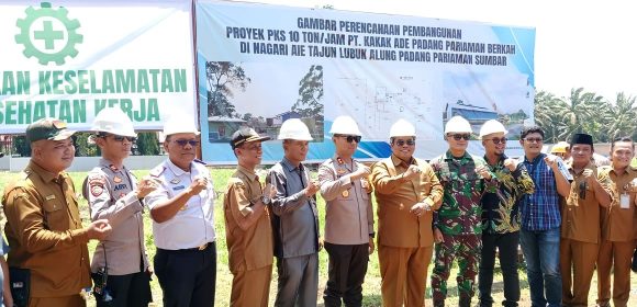 Langkah Bersama Forkopimda Peletakan Batu Pertama Pabrik Kelapa Sawit di Air Tajun, Padang Pariaman