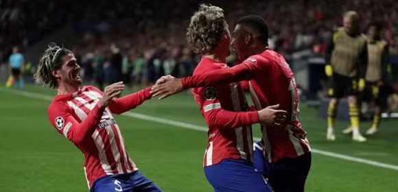 Atletico Madrid Mengungguli Borussia Dortmund 2-1 dalam Pertandingan Pertama Perempat Final Liga Champions UEFA