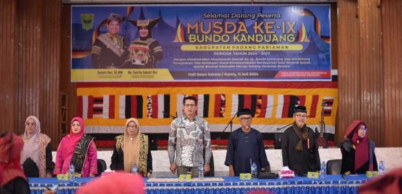 Pembukaan Musyawarah Daerah ke IX Bundokanduang Padang Pariaman oleh Sekda Rudy Repenaldi Rilis