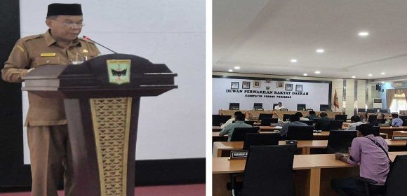 Plt. Bupati Padang Pariaman Rahmang Sampaikan Jawaban Dalam Rancangan  RAPBD 2025
