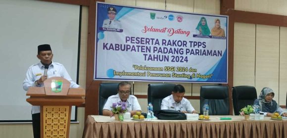 Plt. Bupati Padang Pariaman Rahmang  Buka Rakor TPPS 2024