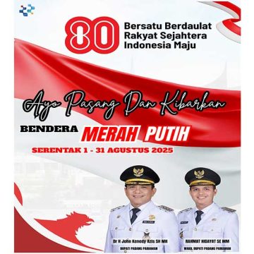 Pemkab Padang Pariaman Siap Semarakkan HUT ke-80 RI: Bendera Merah Putih dan Lagu Kebangsaan Serentak Bergema