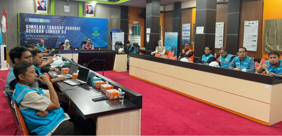 Pengelolaan Limbah: PLN UP3 Solok Gelar Simulasi Tanggap Darurat Ceceran Limbah B3