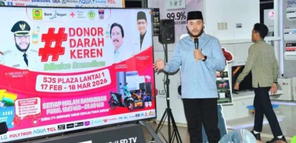 Kejar Target 2.000 Kantong, PMI Padang Gelar Donor Darah Ramadan Berhadiah Motor di SJS Plaza