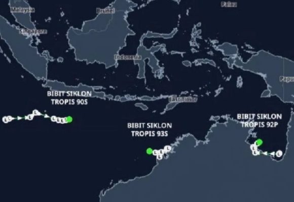 WEBSITE - 2026-03-09T103735.465 BMKG: Bibit Siklon 93S Dan 95W Picu Potensi Hujan Lebat Hari Ini