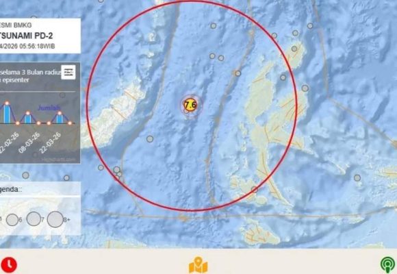 Gempa M 7,6 Guncang Perairan Bitung, Getaran Terasa Kuat di Manado