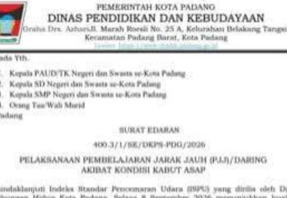 WEBSITE (53) Pemkot Padang terapkan pembelajaran daring bagi pelajar SD dan SMP
