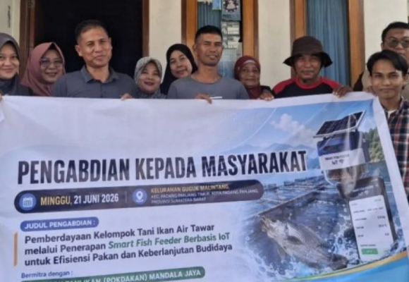 WEBSITE (78) Unand Terapkan Smart Fish Feeder IoT untuk pulihkan budidaya ikan Pascabanjir di Padang Panjang